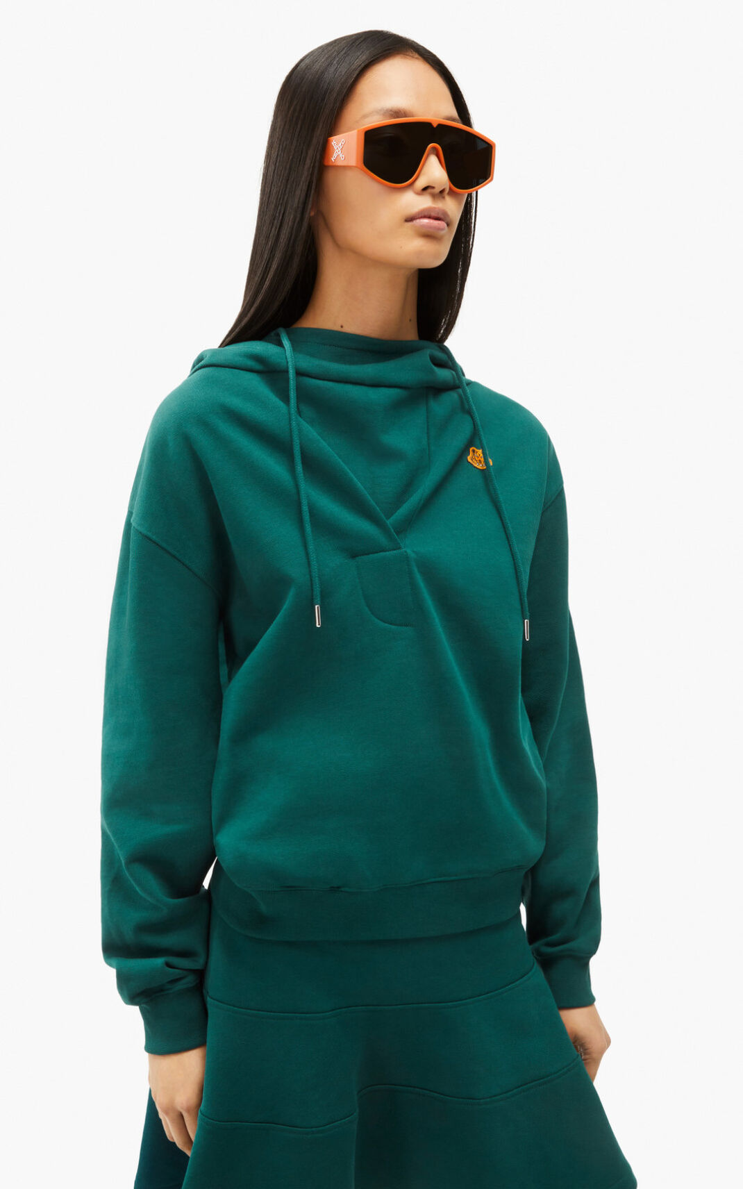 Kenzo Hooded cowl neck Kapşonlu Bayan Mavi | 3076-AFSIL